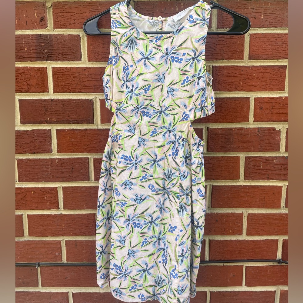 Zara Floral Sleeveless Dress - Blue and Green Size 11-12Y Girls